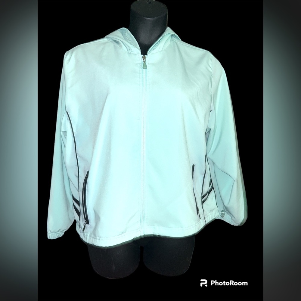 Coldwater Creek mint colored rain jacket size PXL